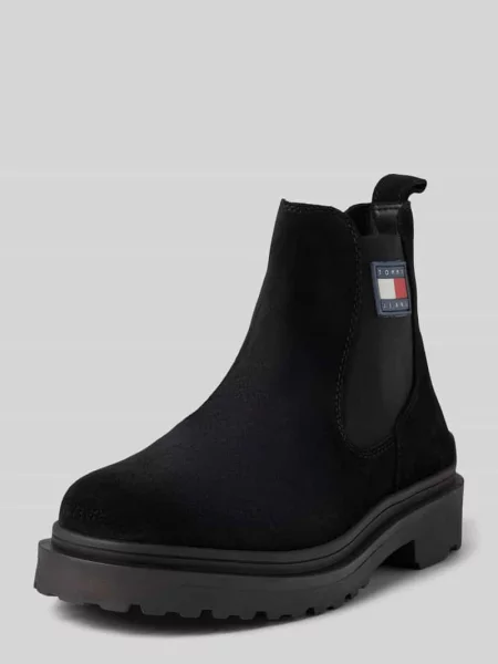 Botki Tommy Jeans zamszowe czarne