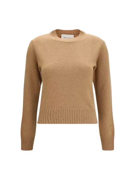 Sweter Ami Paris brązowy