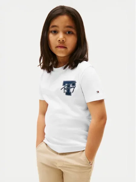 Tommy Hilfiger Majica Varsity Graphic Regular Fit bela