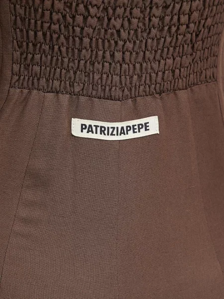 Patrizia Pepe ruha vászonkeverékből barna