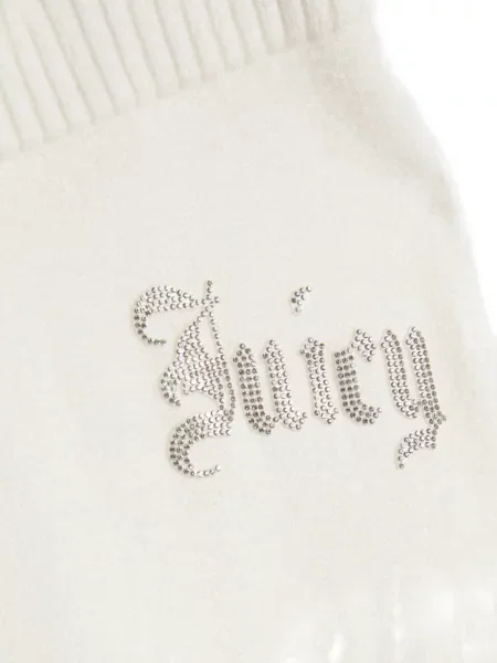 Πλεκτός τεχνητό διαμάντι παντελόνι palazzo Juicy Couture λευκό