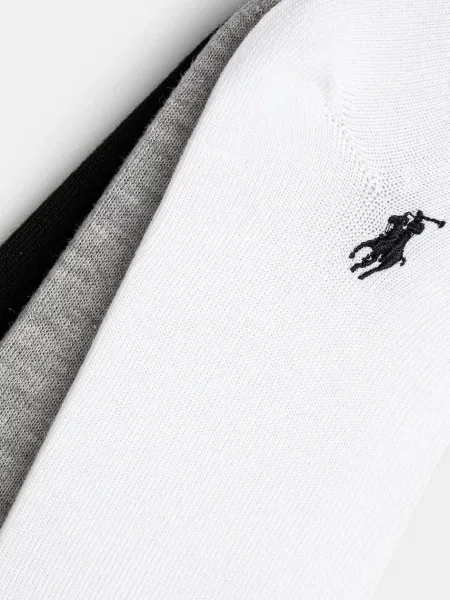 Polo Ralph Lauren Ponožky čierna sivá melírovaná biela