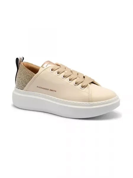 Alexander Smith Sneakers tornacipő WEMBLEY WOMAN bőr hozzáadásával bézs