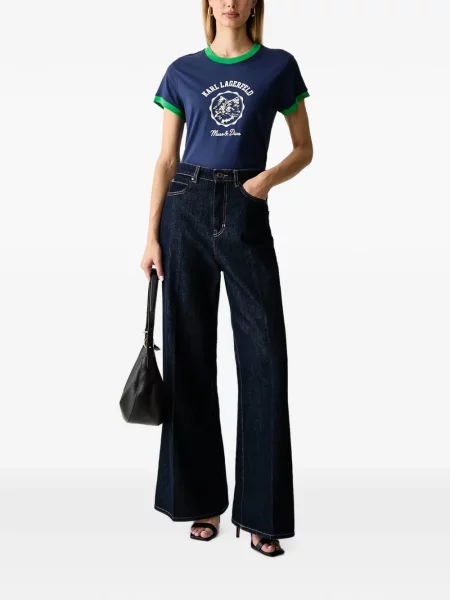 Tricou Karl Lagerfeld cu imagine albastru