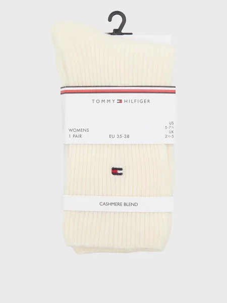 Кашемірові шкарпетки Tommy Hilfiger білі