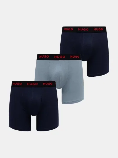 HUGO boxerky s BOXERBR TRIPLET PACK černé