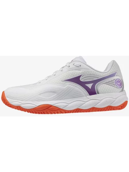 Buty do biegania Mizuno Wave Enforce Clay Court 2 fioletowy pomarańczowy biały