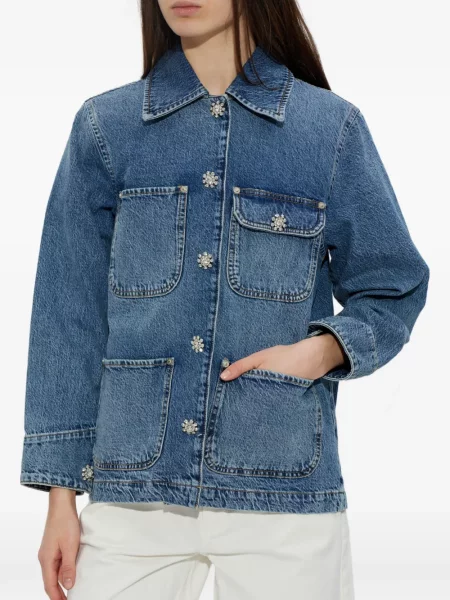 Geacă de blugi Allsaints de cristal albastru