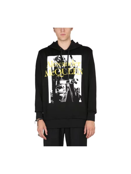Bluza z kapturem Alexander Mcqueen czarna