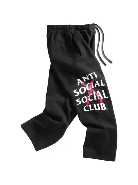 Τρέξιμο παντελόνι Anti Social Social Club μαύρο