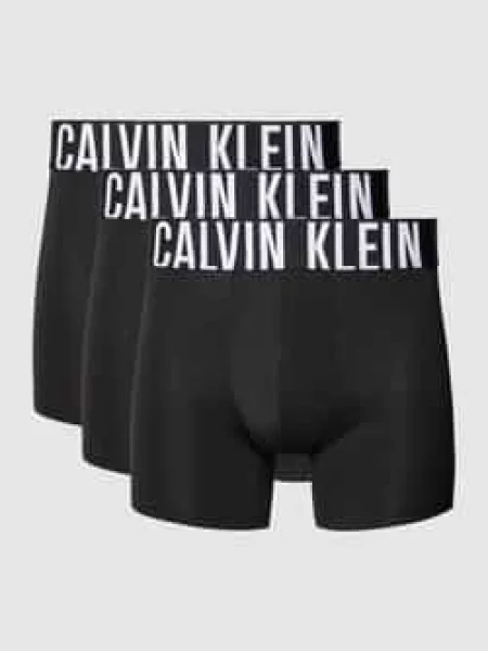 Bokserki z elastycznym z logo w zestawie 3 szt. Calvin Klein Underwear czarne