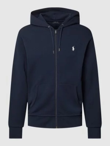 Dzianinowa bluza z kapturem Ralph Lauren z kapturem casual niebieska