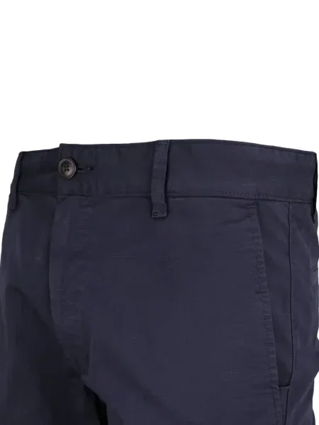 Pantaloni chino Boss cu imagine din țesătură twill albastru