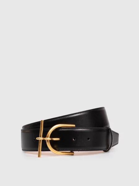 Шкіряний з логотипом Balmain чорний