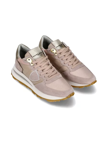 Buty do biegania Philippe Model zamszowe do biegania różowe