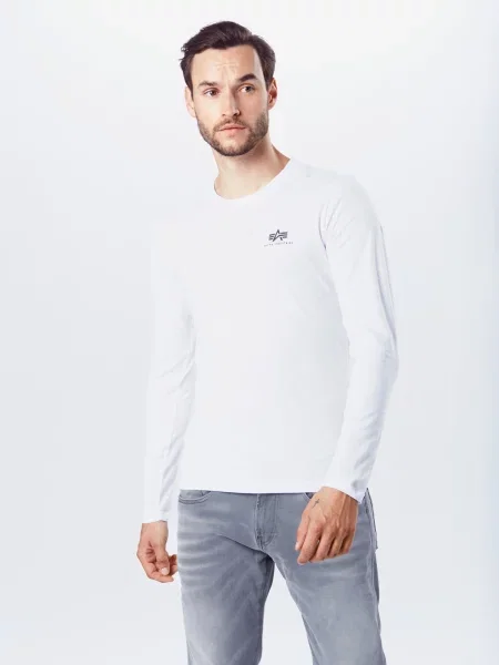 ALPHA INDUSTRIES Tričko / čierna biela