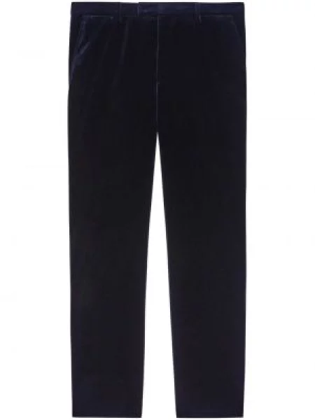 Pantaloni Gucci de catifea albastru