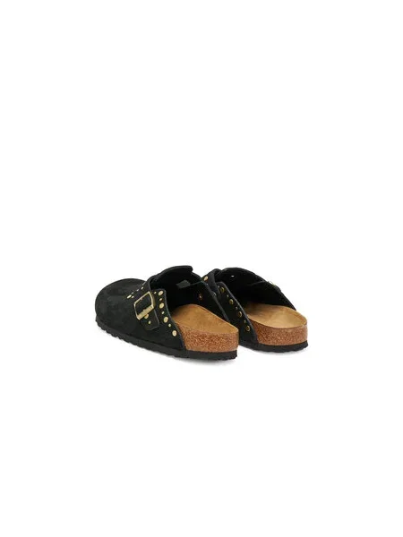 Šľapky Birkenstock Boston Rivet čierna