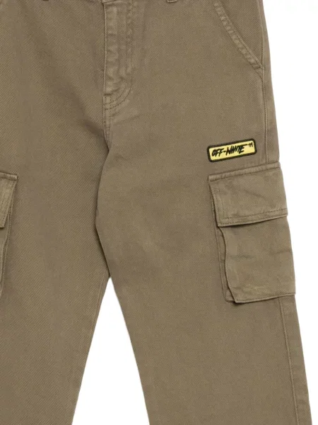 Spodnie cargo dziecięce Off-white białe