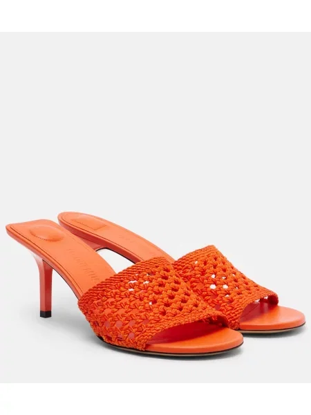 Mules Jacquemus oranžna
