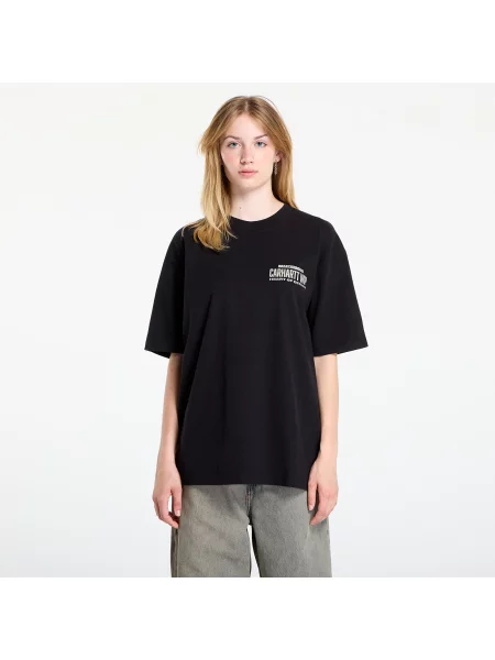 Тениска Carhartt WIP S/S Arcan T-Shirt Black Heavy Stone Wash XS черно
