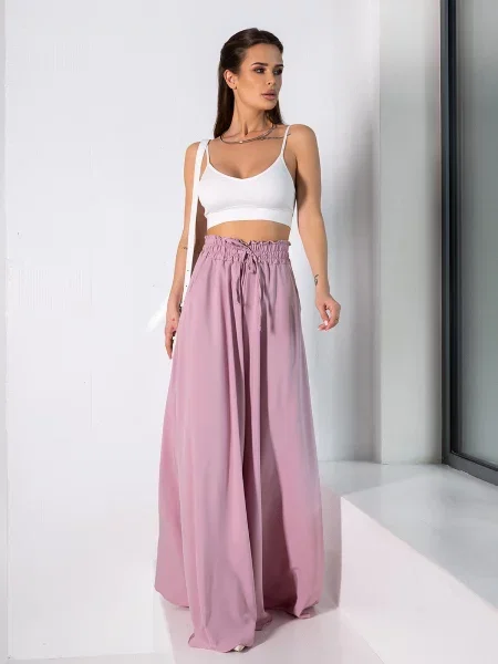ISSA Plus Штани палаццо рожевий