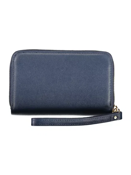 Lniany portfel Valentino Bags niebieski