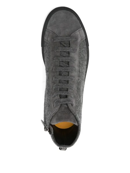 Sneakerși Doucal's cu șireturi din piele de căprioară gri