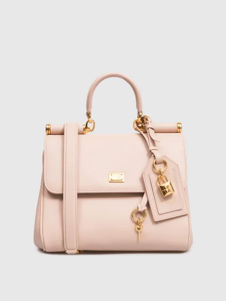 Шкіряна сумка My Sicily Dolce&gabbana рожева