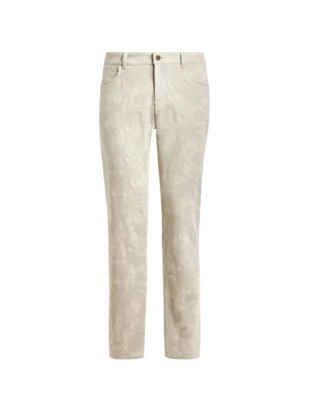 Pantaloni Etro cu model floral din jacard