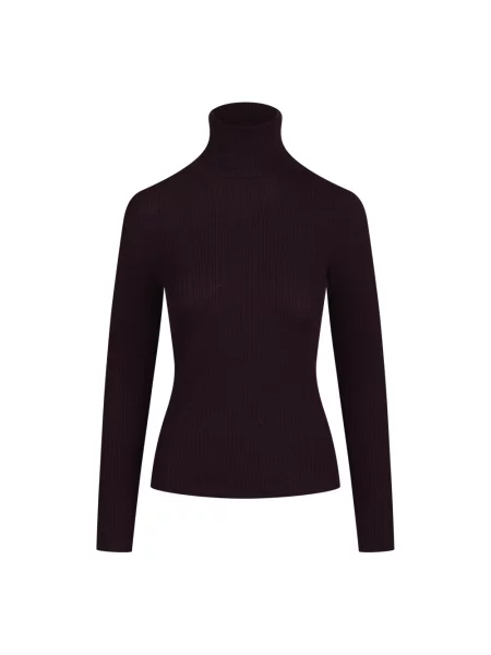 Sweter z golfem Mc2 Saint Barth fioletowy