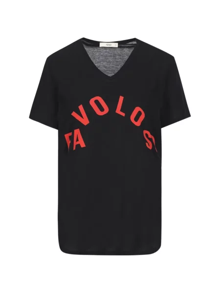 Tricou Fendi cu imagine negru
