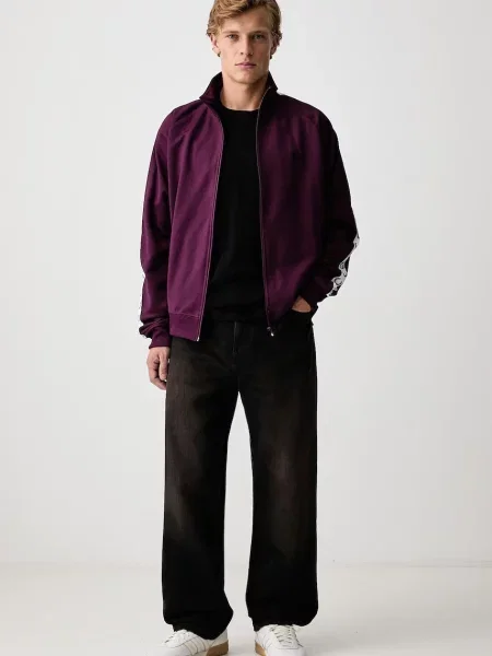 Sweatshirt FRED PERRY Contrast Tape Track Jacket Plum M