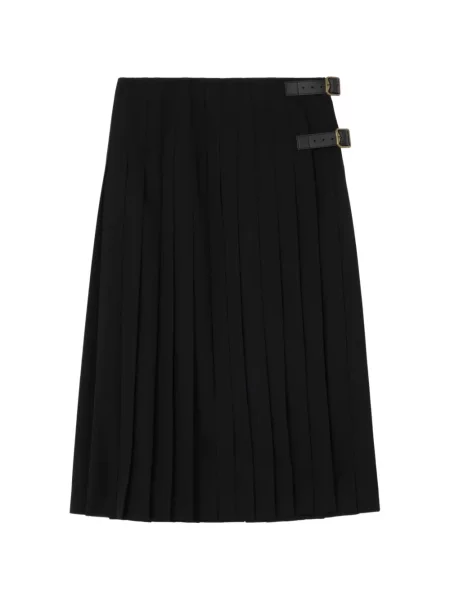 Fustă midi Burberry de lână negru