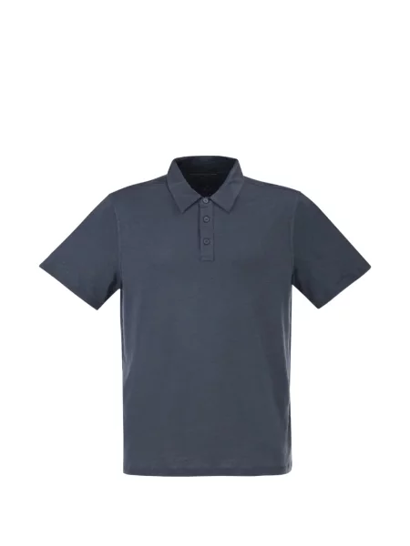 Scurt tricou polo Majestic Filatures albastru