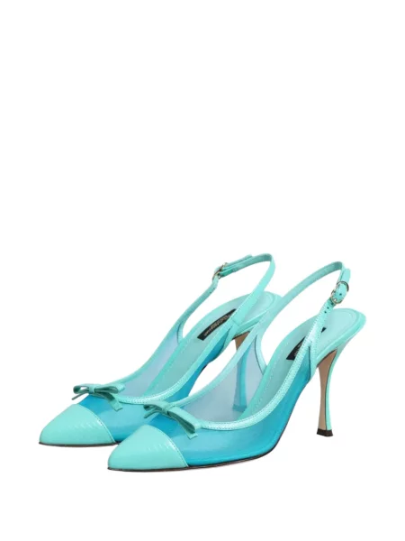 Pantofi cu toc Dolce & Gabbana cu funde albastru