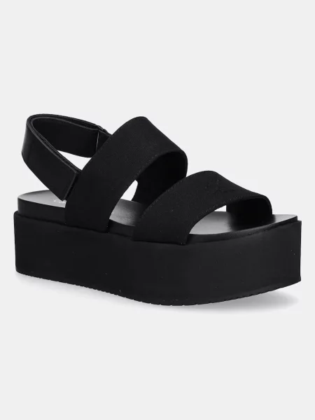 Sandali Calvin Klein Jeans FLATFORM SANDAL SLING IN črna