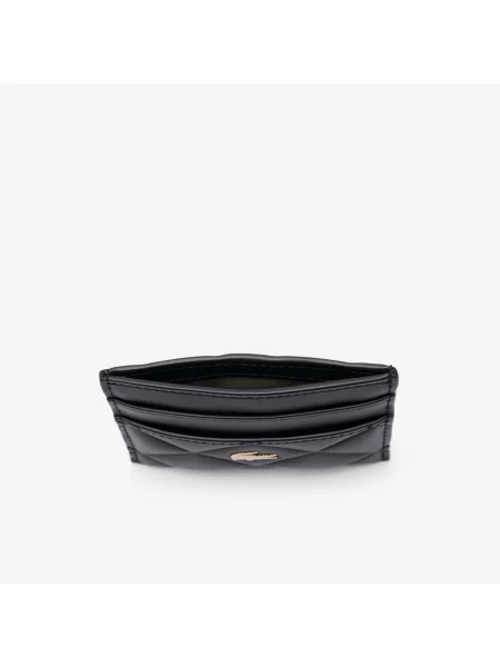 Lacoste Skórzane Etui Na Karty Crocodelle czarne