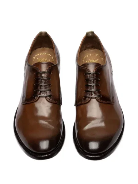 Pantofi derby Officine Creative din piele maro