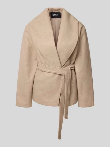 Kurtka o kroju regular fit z wiązanym model ‘AUGUSTA LIFE’ Only beżowa