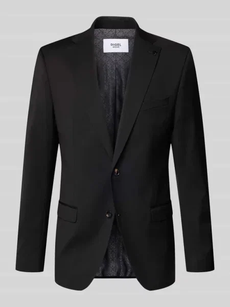 Marynarka na 2 z patkami przy kieszeniach w kroju slim fit Model Move Alesso' Digel czarna