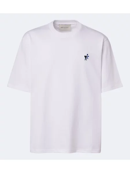 Tricou Ami Paris din jerseu alb