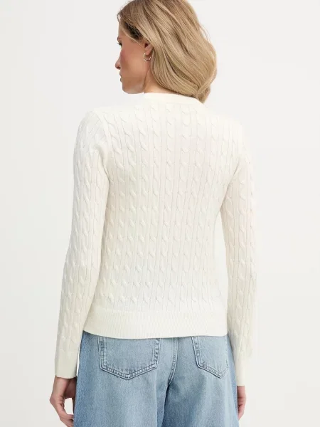 Kardigan s příměsí vlny Calvin Klein Jeans béžový
