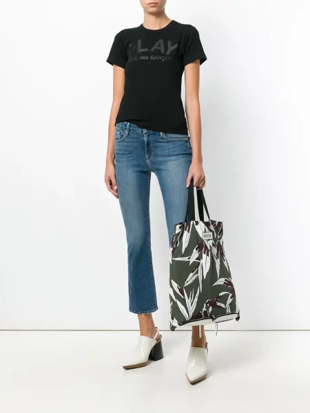 Raštuotas marškinėliai Comme Des Garçons Play juoda