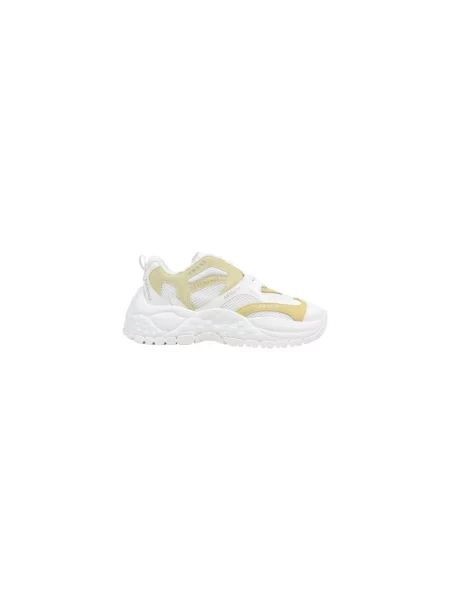 Sneakersy Armani Exchange z nadrukiem wsuwane żółte