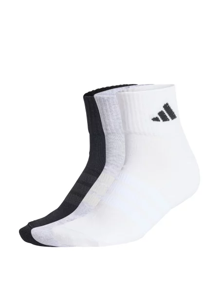 ADIDAS PERFORMANCE Αθλητικές κάλτσες Ess ανοικτό γκρι / μαύρο λευκό