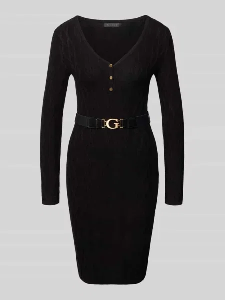 Guess Sukienka dzianinowa czarny