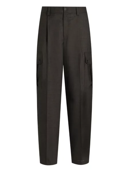 Vunene hlače Dolce & Gabbana smeđa