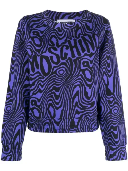 Bluza Moschino z nadrukiem niebieska