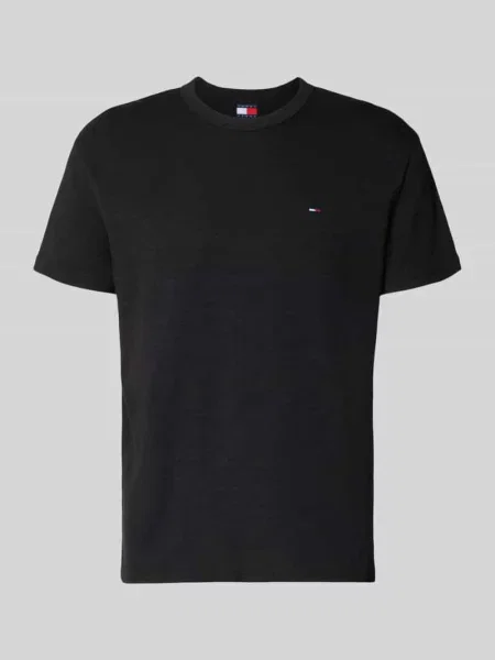 T-shirt o kroju regular fit z czystej bawełny Tommy Jeans czarna